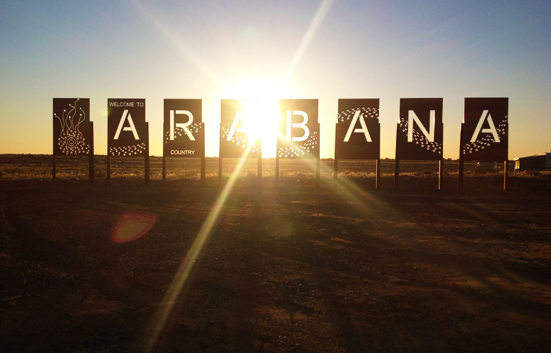 <b>Arabana Signage at Night</b><span><b>:</b> Sonnex completed the manufacture and installation of Aboriginal regional signs at various locations within South Australia for the Department of Transport.<span>