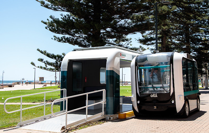 Sonnex manufactures Matilda hub for SAGE Automation in world-first integrated driverless technology trial in Glenelg, South Australia.